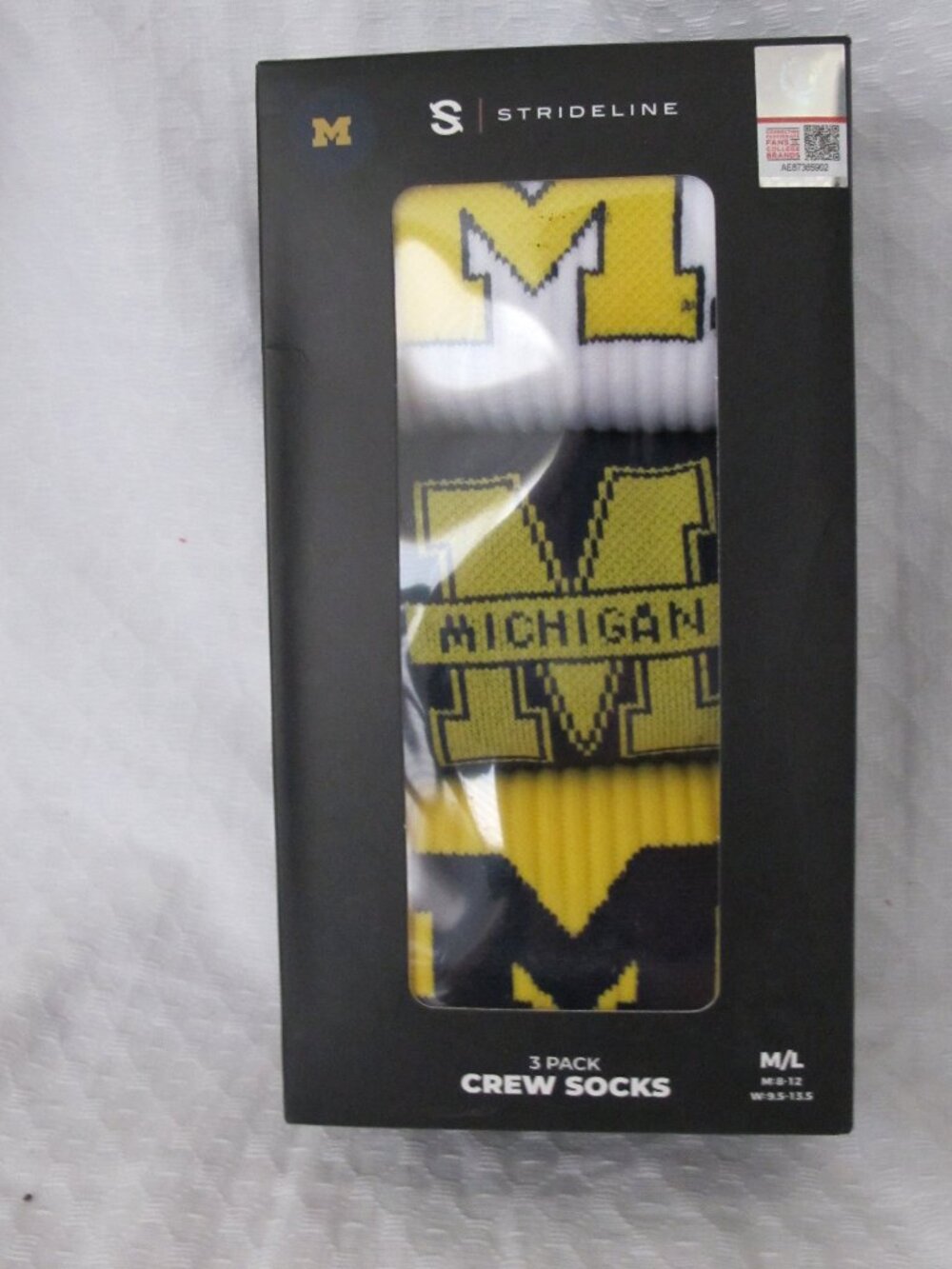 NIB - Strideline 3-Pack U of M Socks